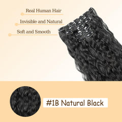 double weft real human hair clip in extensions