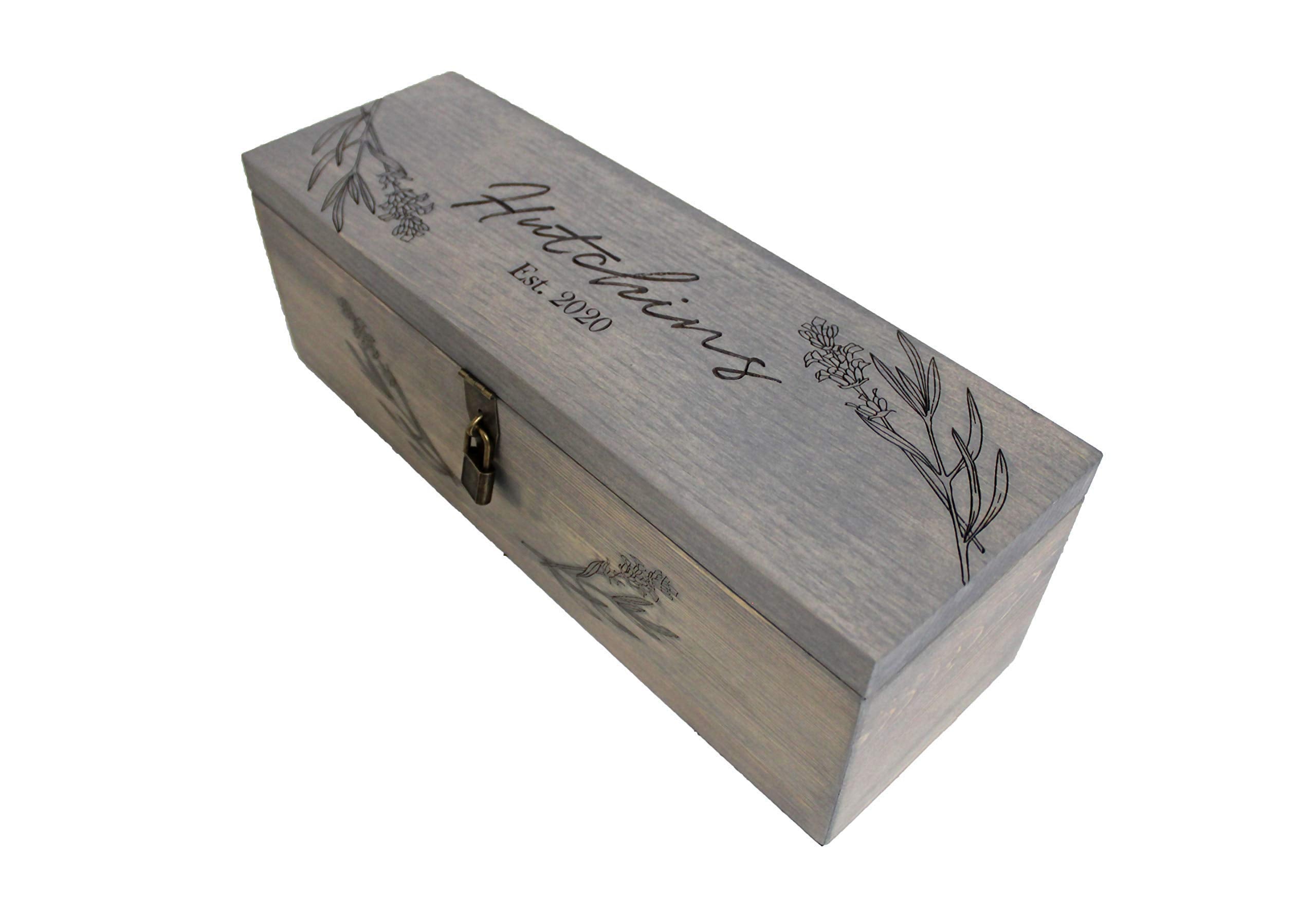 Wine Box with Lock handcrafted in California woodshop