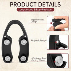 magnetic design wine foil cutter attaches to refrigerator