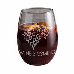 Wine is Coming stemless wine glass 21 oz