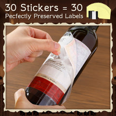 Label saver kit for collectors preserving vintage wine labels