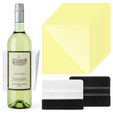 30pcs wine label remover sheets and 2 scrapers kit close view