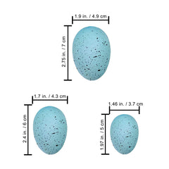 Pastel speckled foam Easter eggs in three sizes