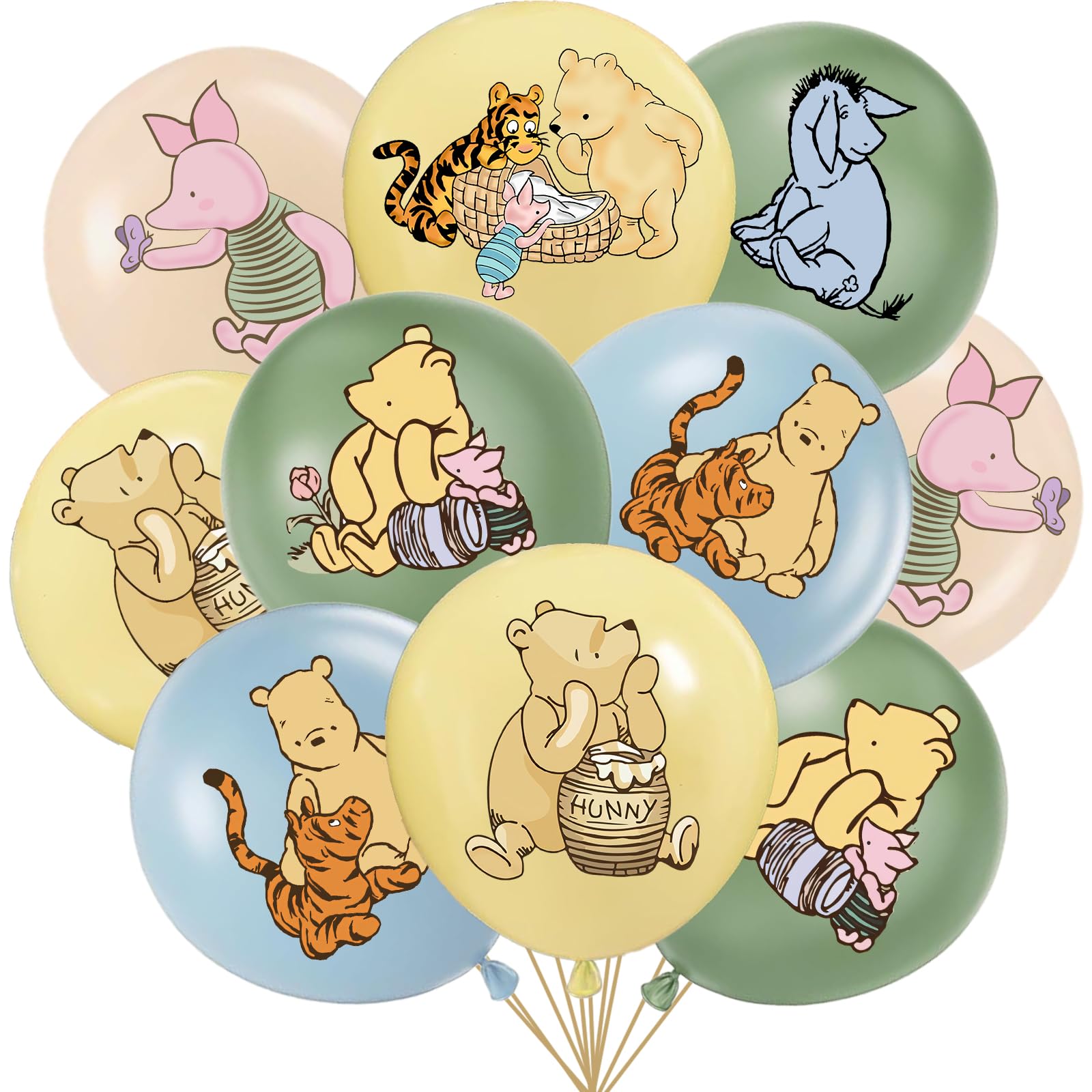 Winnie Balloons baby shower 12inch latex set