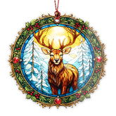 Winter Deer Ornament on a Christmas tree