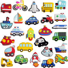 WISESTAR 26PCS Transports rubber fridge magnets aircraft and boats set