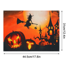 witch pumpkin design placemats for halloween table decor