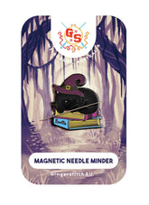 Witches Familiar Needle Minder with two magnets close up