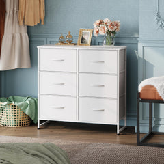 Fabric dresser WLIVE 6 drawers close up