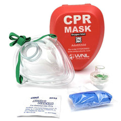 Nitrile gloves included with CPR Rescue Mask kit