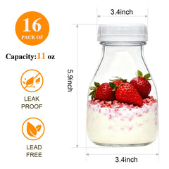 16-pack Woaiwo-q glass bottles for drinks