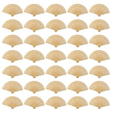 Wobe sandalwood fans 20 cm hand held folding in natural wood color