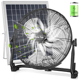 Wofypetny 18 inch solar floor fan outdoor use 20000mAh battery