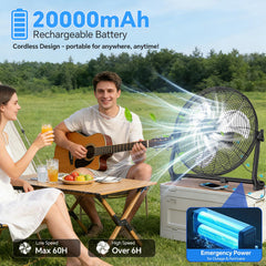 2500 CFM airflow with stepless speed control