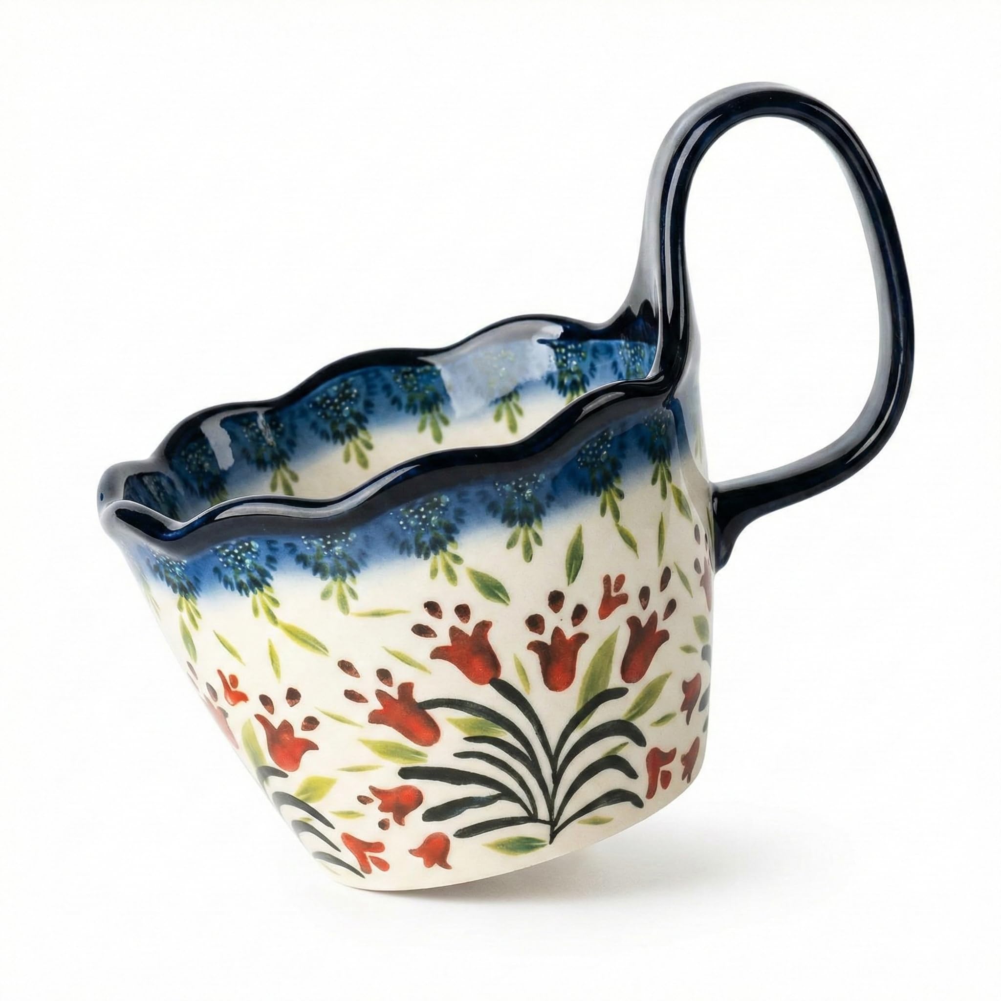 Wolumsyrd ceramic soup bowl with loop handle 13.5oz