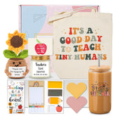 Women Teacher Valentine's Day Gifts 10Pcs gift set with daisy milk tea glass