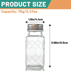 Lead-free glass shaker shows salt level inside