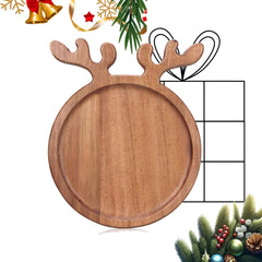 Wood Christmas Kitchen Decor Platters 10x8 inch plate