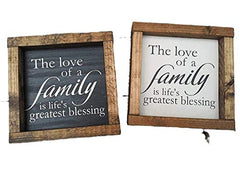 Wood framed mini sign with family blessing message