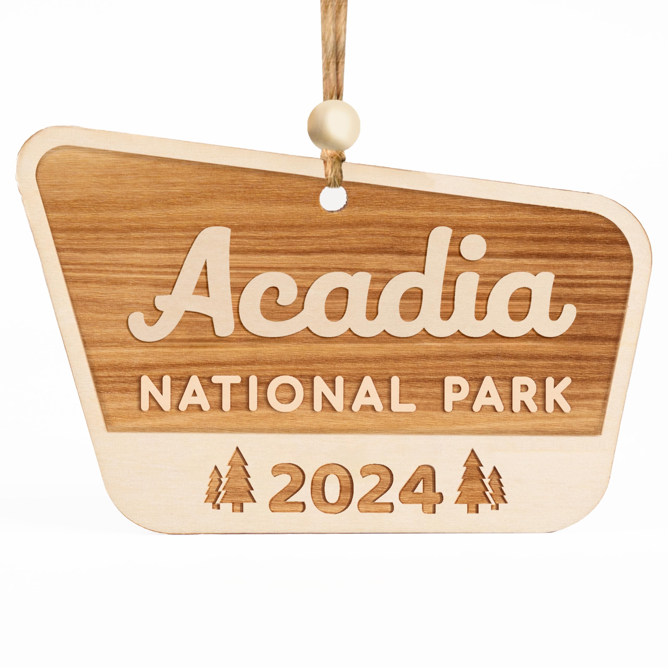 Birch wood National Park ornament Acadia 2024 keepsake