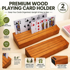 wooden deck stand card holder for playing cards