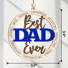 Wooden Christmas ornament for dad decorations