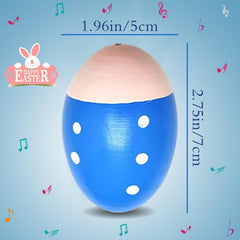 Nine wooden percussion shake eggs kids toy UPINLOOK