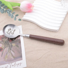7.4 inch long by 1.9 inch wide soup spoon