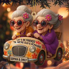 Old lady friends keepsake ornament gift