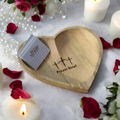 Wooden prayer bowl gift for women