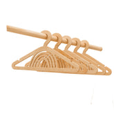 Wooden toddler clothes hangers set of 5 natural finish