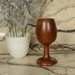 Two wooden wine cups rustic design product shot