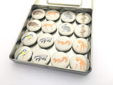 Woodland Animals Magnet Set 16 magnets in 4 inch tin