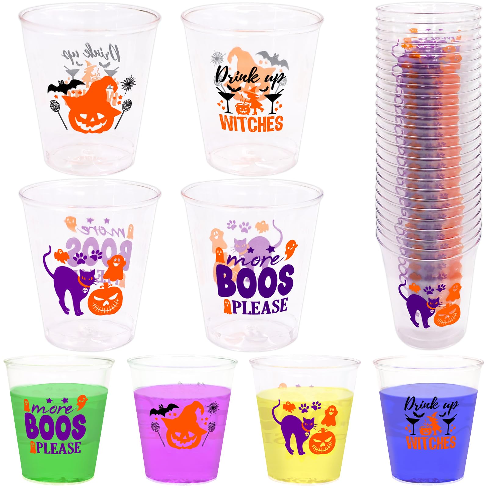 WorldBazaar Halloween Shot Glasses pack of 100 pieces