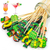 WorldBazaar St Patrick's Day cocktail picks 120 pieces six designs