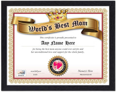 8.5 x 11 inches certificate size for standard framing