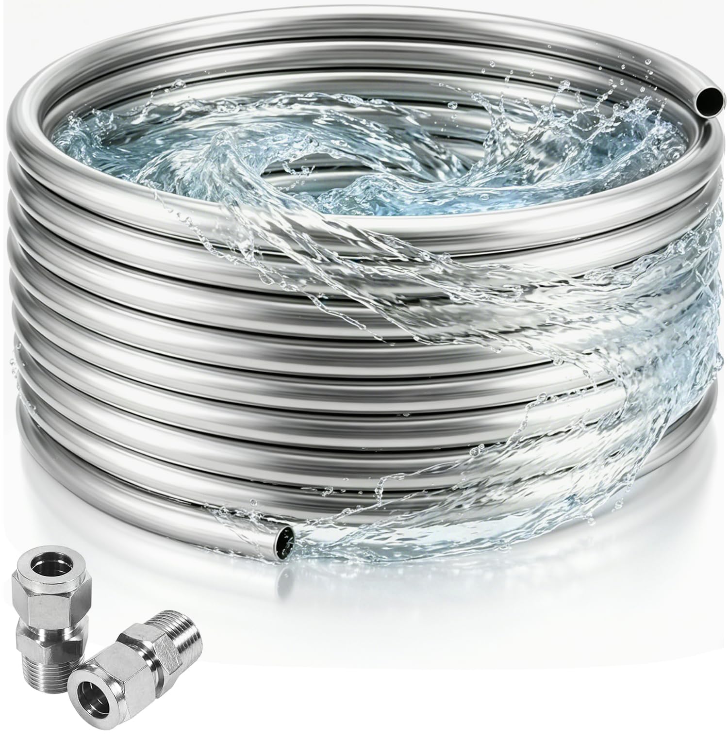 Wort Chiller 1/2 x 25FT stainless steel immersion coil