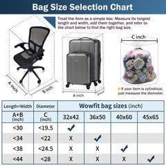 1.6 mil polyethylene bag by Wowfit for bedding storage