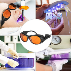 Orange polycarbonate lenses block blue light and UV rays