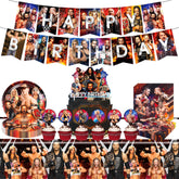 Wrestling Birthday Supplies banner for teens party
