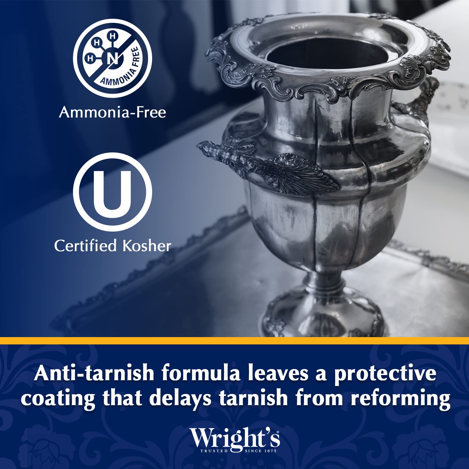 Wright's Silver Cleaner and Polish Cream jar label