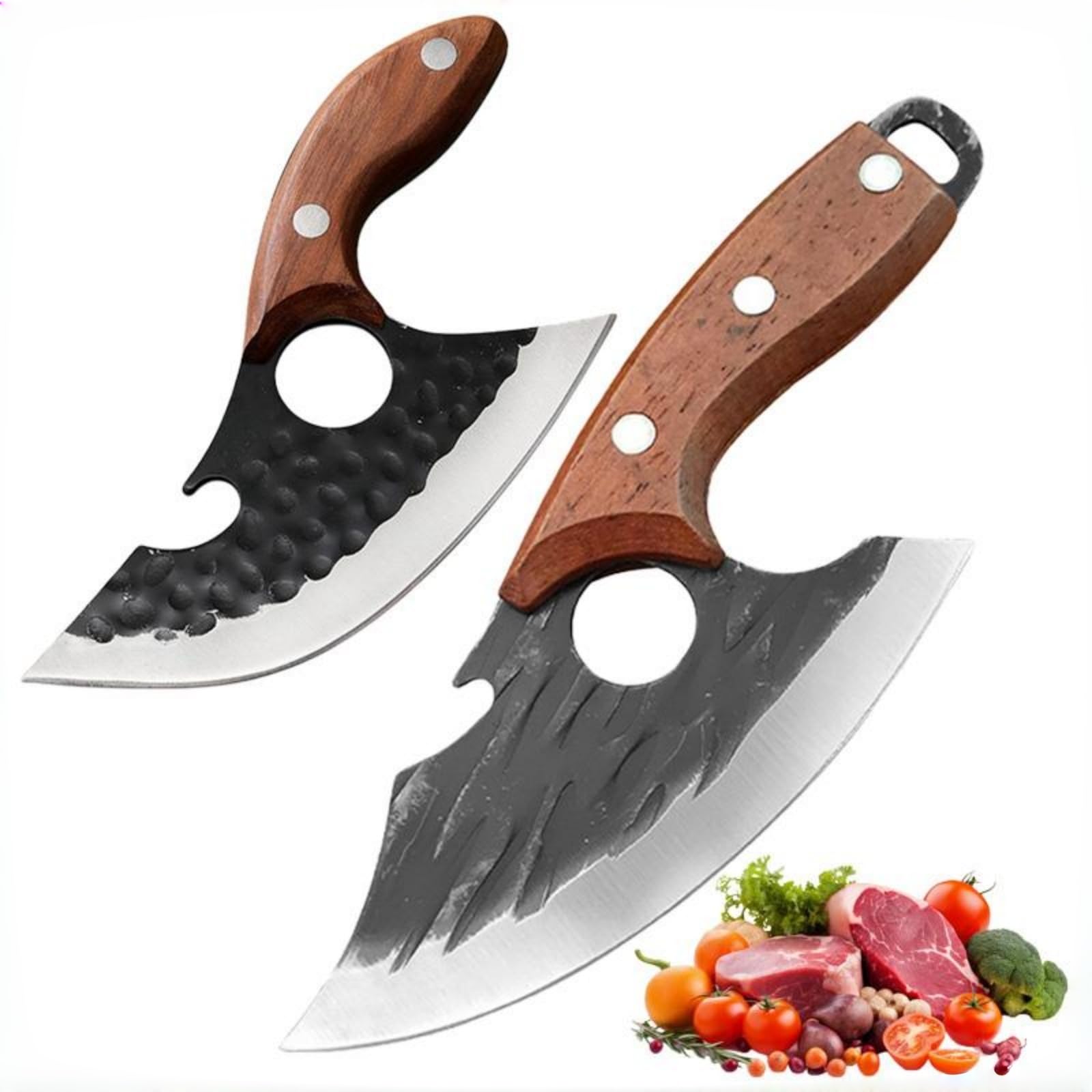 Wruhamd 2pcs ulu knife with sheath set product