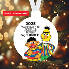 Shatterproof aluminum ornament double sided for Christmas decor