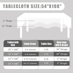 Disposable tablecloth 54x108 Wyxgiv setup for banquet