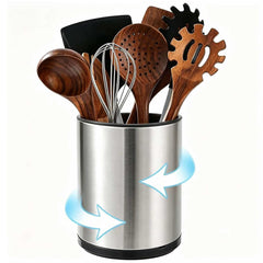 WZLL.SLSP 360°Rotating Utensil Holder three-compartment countertop setup