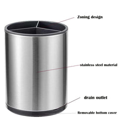 Stainless steel kitchen utensil crock for countertop by WZLL.SLSP