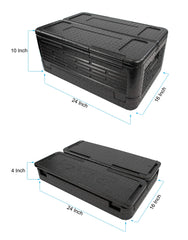 X Large collapsible cooler folded for storage
