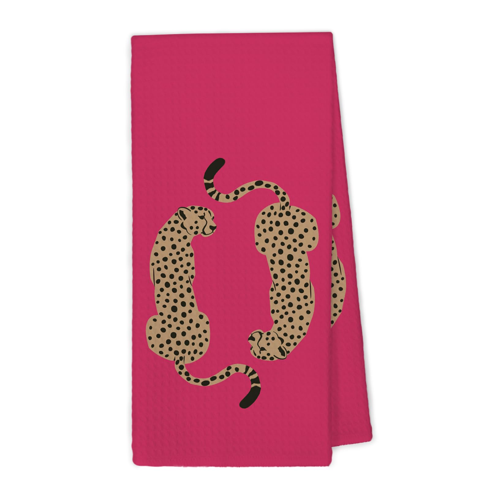 xbbmgg funky hot pink leopard kitchen towels 16x24 inches