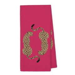 xbbmgg funky hot pink leopard kitchen towels 16x24 inches
