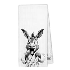 XBBMGG Funny Donkey Kitchen Towels 16x24 inches front view